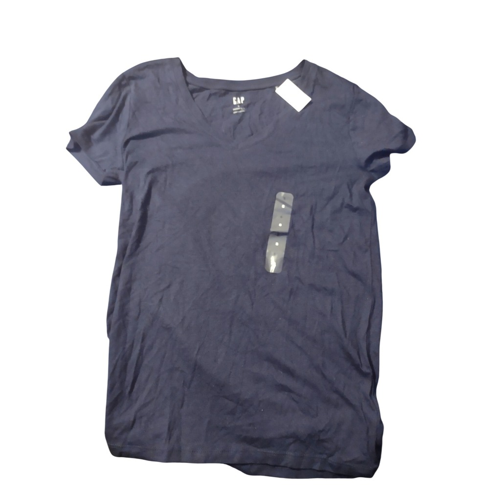 Gap Favorite T V-Neck Short Sleeve Navy T-Shirt Basic Closet essential Casual